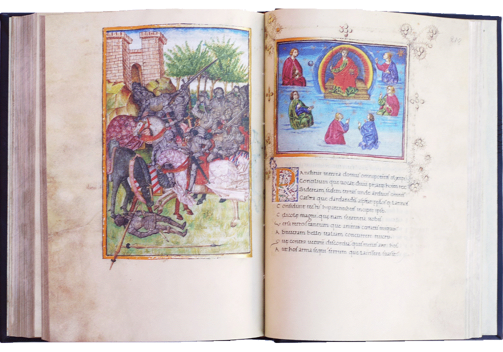 Bucolics Georgics Aeneids-Opera-Publius Virgilius Maro-Manuscript-Illuminated codex-facsimile book-Vicent García Editores-9 Opened